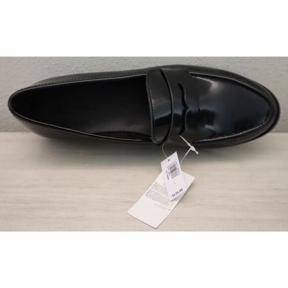 Banana Republic Factory 860537-001 Women's Sz 7 Black Leather Loafers - Picture 8 of 15